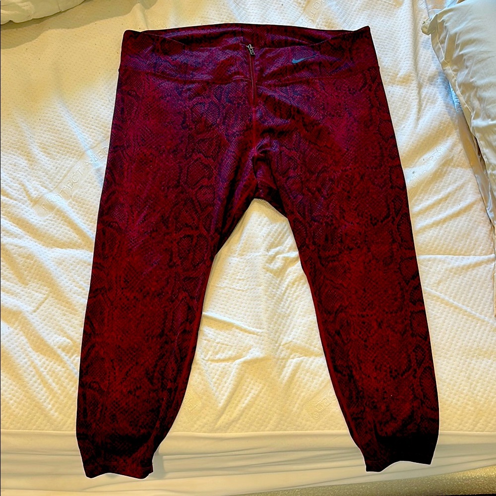 Nike Red Snake Print Leggings